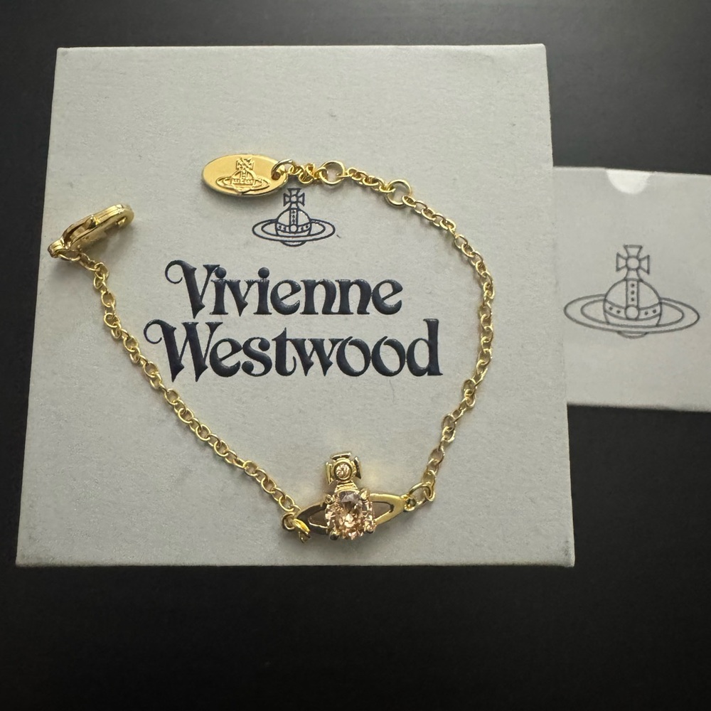 Vivienne Westwood Crystal Bracelet in Gold